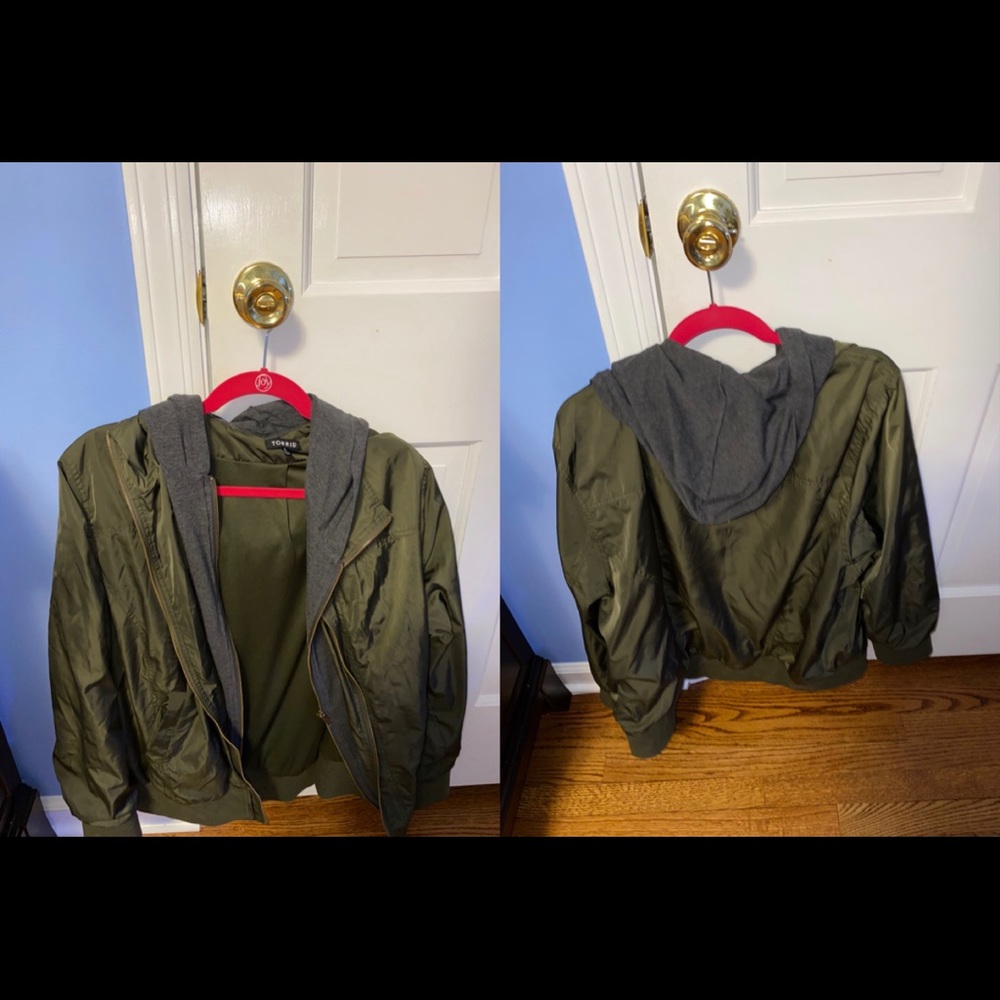 Torrid Green Zip Jacket